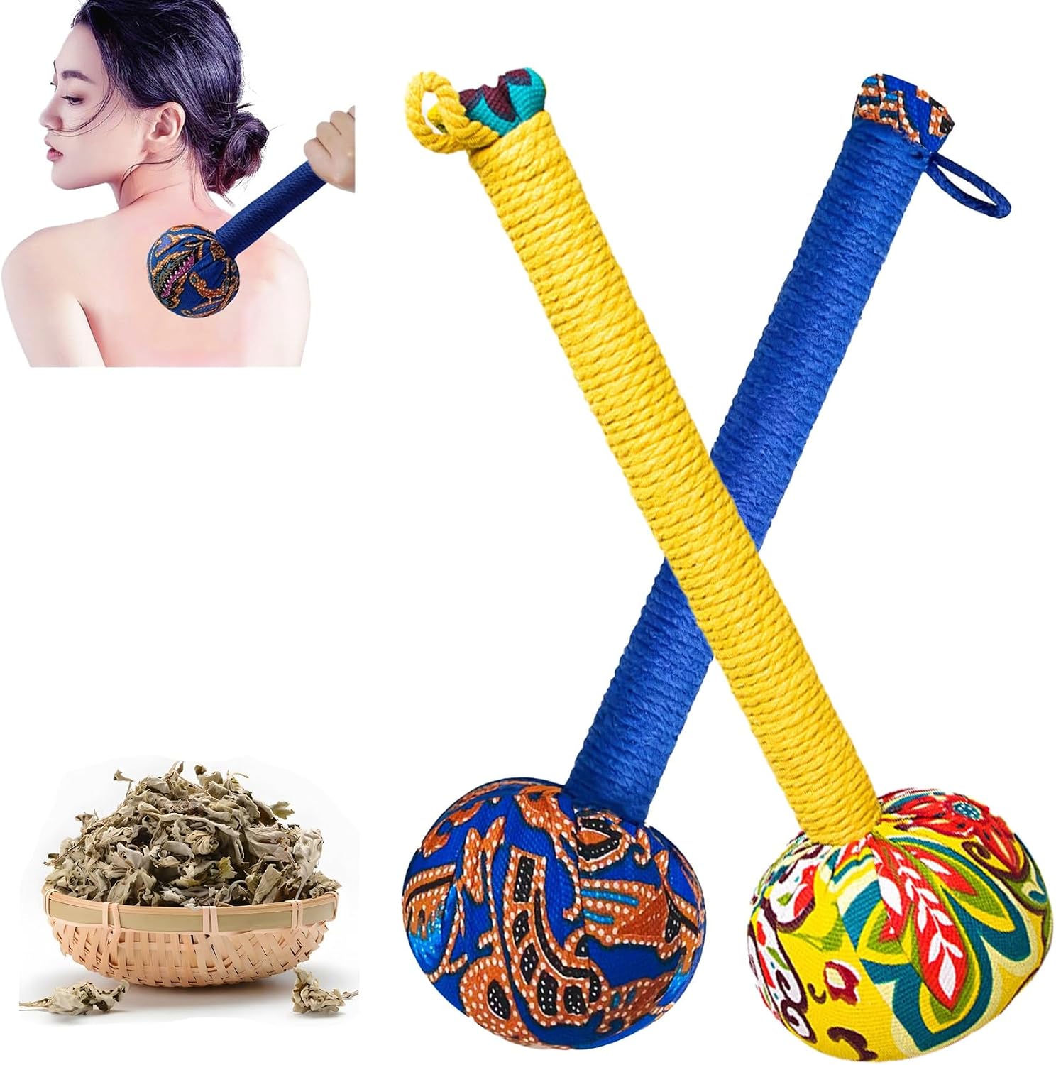 Body Massage Hammer, Manual Back Massager Tool for Body Relief | This Mugwort Massage Hammer Eases Back, Neck & Shoulder Muscle Tension, Perfect for Daily Relaxation at Home and Office