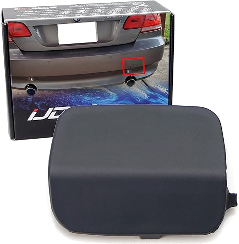 iJDMTOY Tapa de gancho de remolque para parachoques trasero compatible con 2007-2010 Pre-LCI BMW E92 3 Series Coupe 328i 335i M3, etc