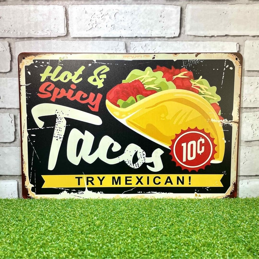Amazon.co.jp: 370番タコスtaco メキシコ 料理 テクス メクス ブリキ