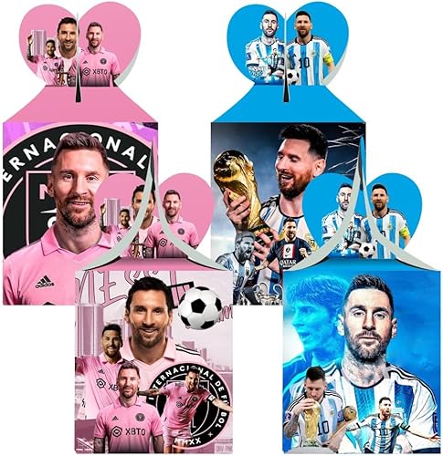 Miniatura 5 de 12 cajas de regalo de fiesta de fútbol, suministros de fiesta de cumpleaños de fútbol para decoraciones de fiesta