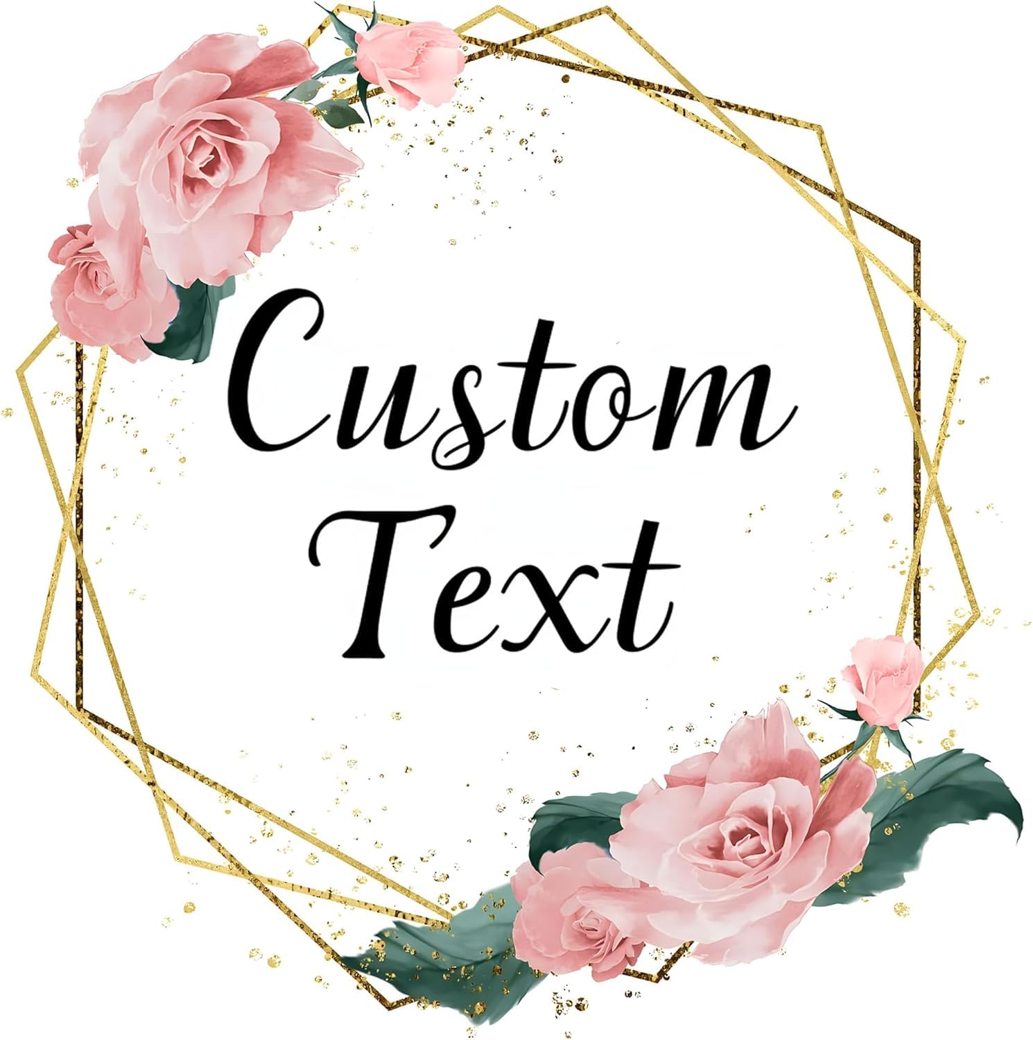 Custom Logo Stickers - Design Your Own Personalized Labels with Text, Image, & Photo - Waterproof, UV Protected, Fade & Heat Cold Resistant - Pack of 100 (Wreath 24, 63mm) โ image 1