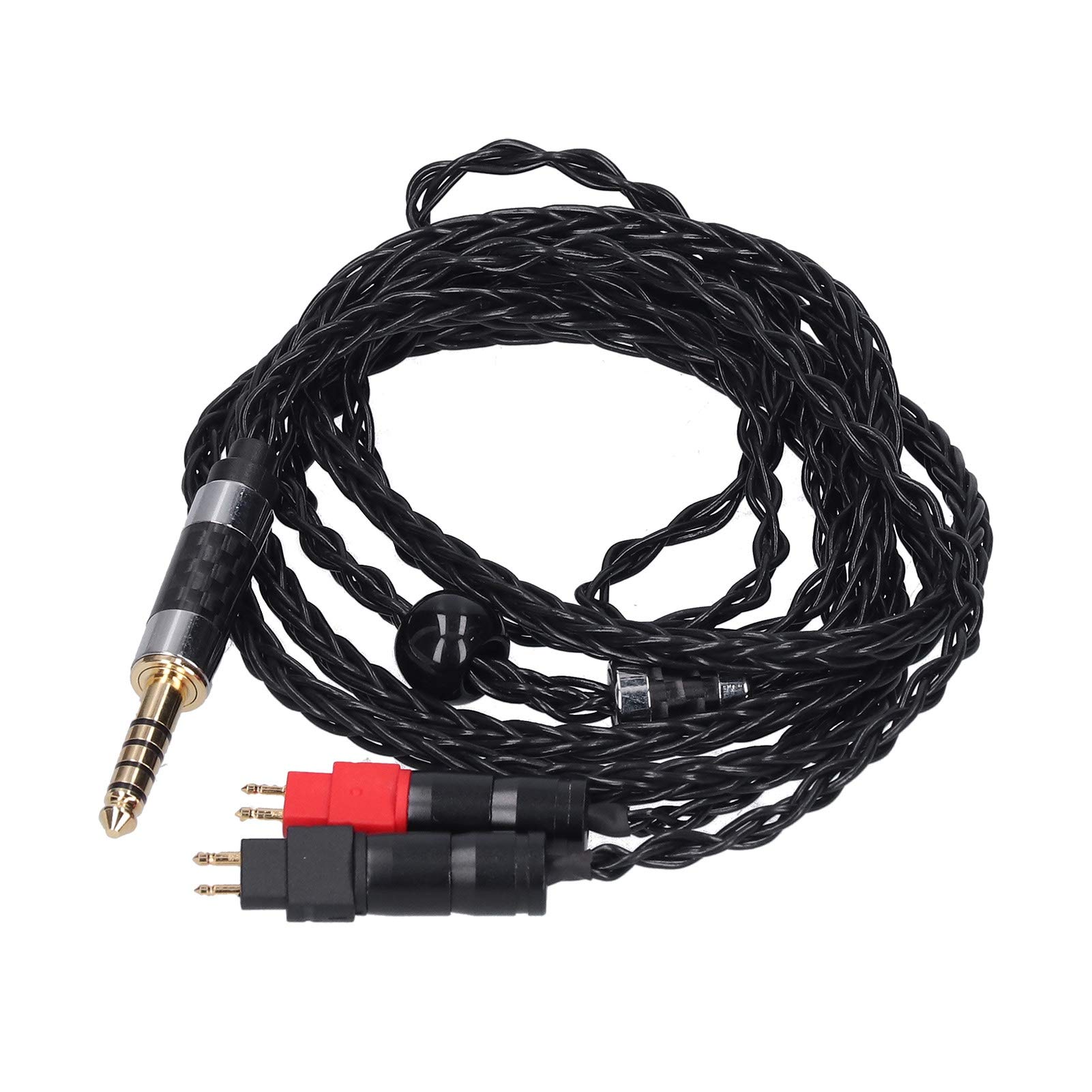 ASHATA Ersatzkabel für, 8-adriges Symmetrisches OCC-Doppelkabel-OCC-Audiokabel für HD600 HD580(4,4 MM)
