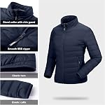 Outdoor Ventures Women's Packable Full-Zip Short Puffer Jacket Insulated Quilted Warm Lightweight Winter Coat