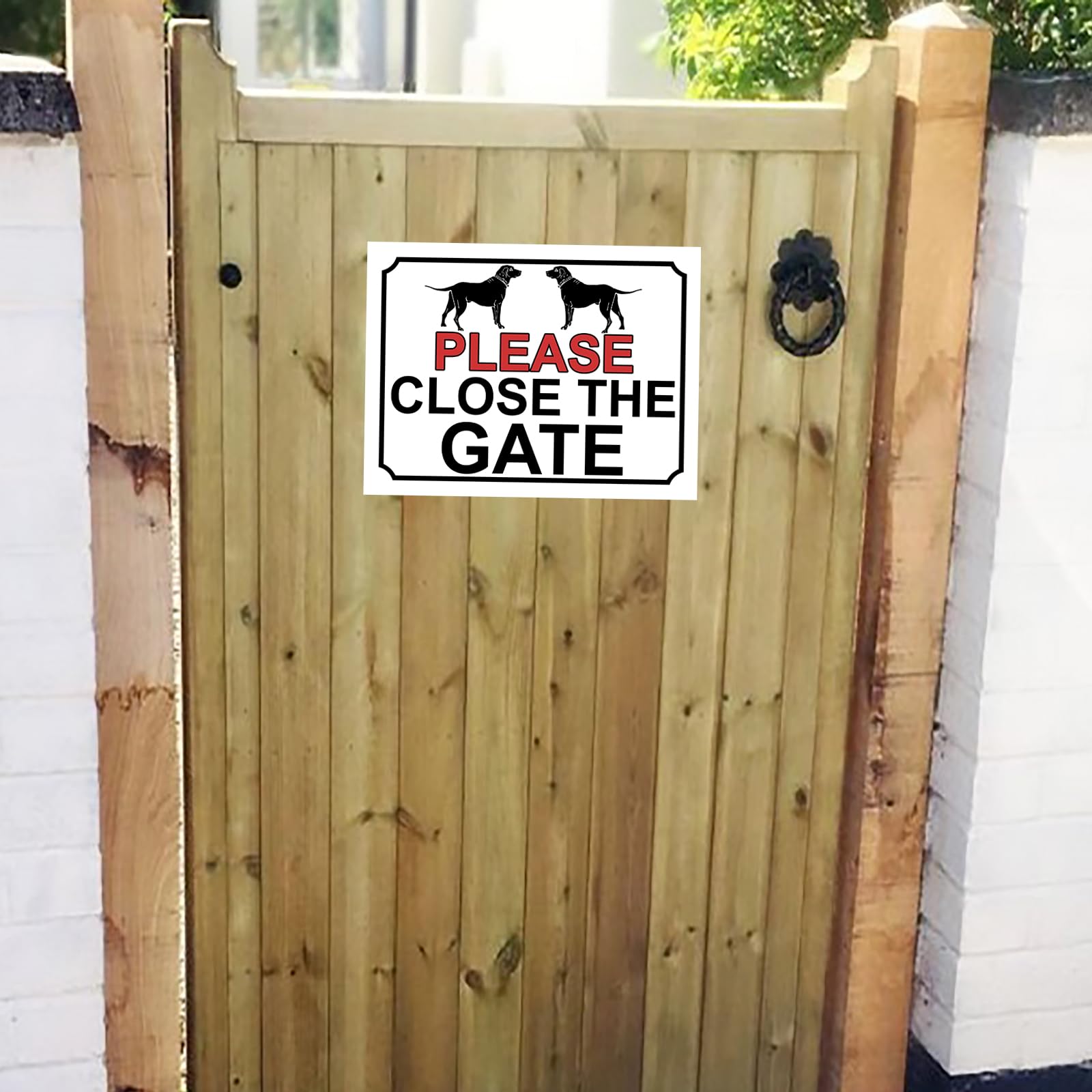 PLEASE CLOSE THE GATE DOG THEME METAL SIGN 267MM X 200MM (102H1L) LARGE 10" X 8" - Image 3