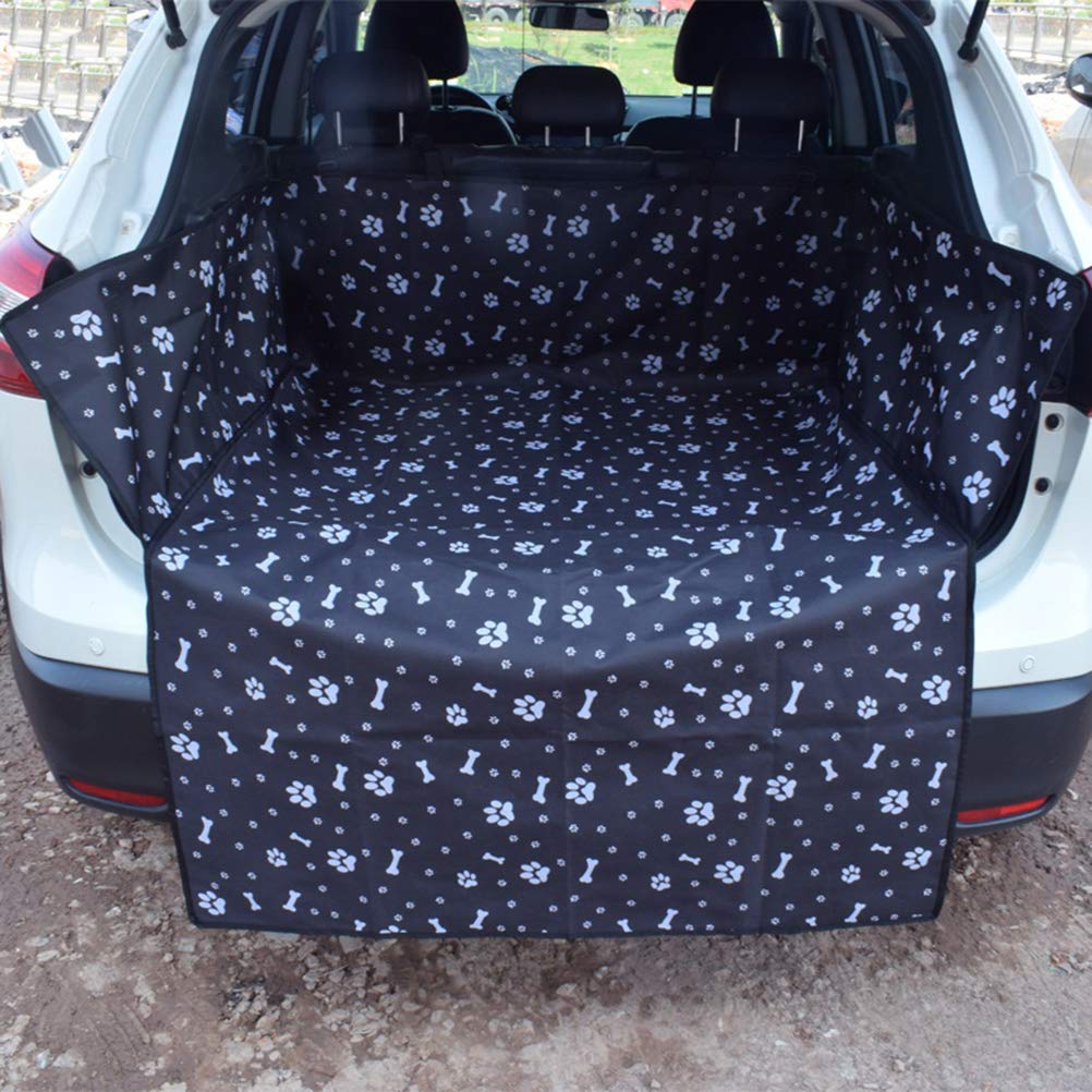 POPETPOP 1pezzi Tappetino Per Bagagliaio Auto Per Cani e Gatti Coprisedile Posteriore Pieghevole Per Suv e Auto Protezione Antigraffio e Antimorsi Lavabile Nero