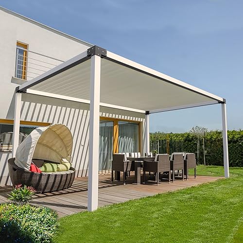 Miniatura 6 de Eapele Kit de pérgola Soportes de esquina para postes de madera de 4x4 (3.5 pulgadas x 3.5 pulgadas), acero recubierto en polvo, ángulo de 90 de 3