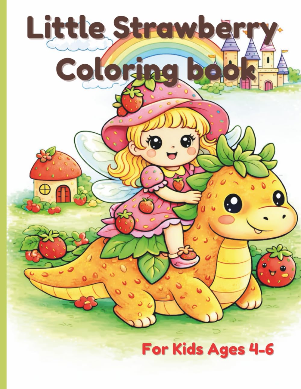 Little Strawberry Coloring Book is created for kids ages 4–6: Cute Strawberry & Sweet Desserts Coloring Pages for Kids Ages 4–6