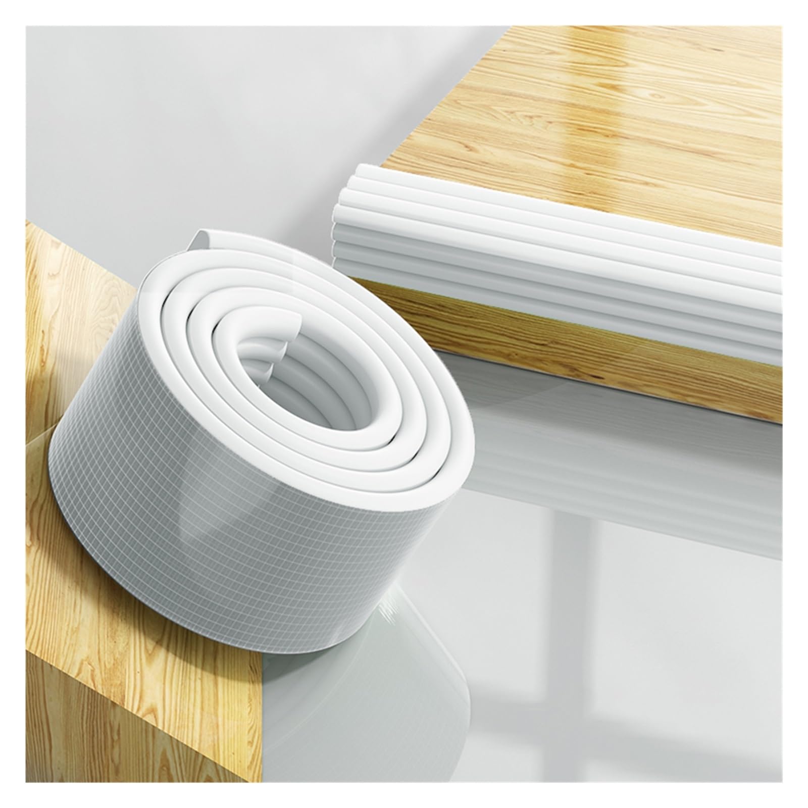 YNBSHGAA Foam edge protectors, Self-Adhesive Child Anti-Collision Strips, Bumper Cushion, Desk Corner Protectors Pad For Furniture Fireplace,White-2m/6.56ft