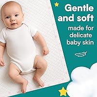 Vista 2 de Eli with Love Disposable Baby Changing Pads - Soft, Waterproof & Leakproof Liners Absorbent Underpads - Large Travel Size Diaper Changing Mat for
