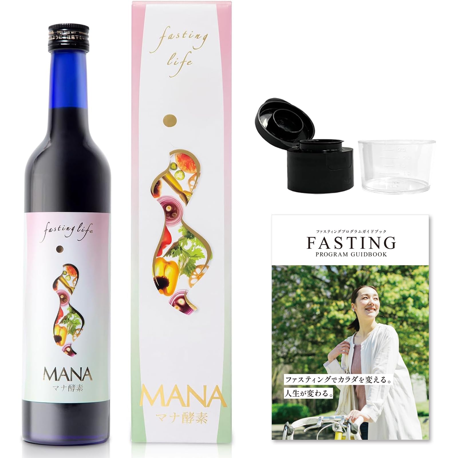 MANAマナ酵素４本ファスティング　マナ酵素　カラ酵素　賞味期限2027年11月 マナ酵素 ファスティングライフ プルーン風味 国産完全無添加 酵素