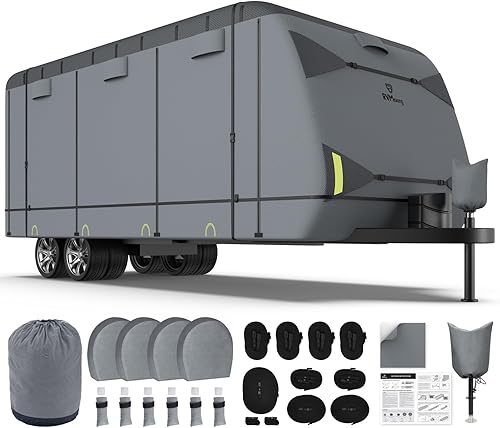 Miniatura 10 de RVMasking Cubierta resistente de 7 capas para remolque, caravana, resistente al viento, para autocaravana de 20 pies 1 a 22 pies, resistente a los