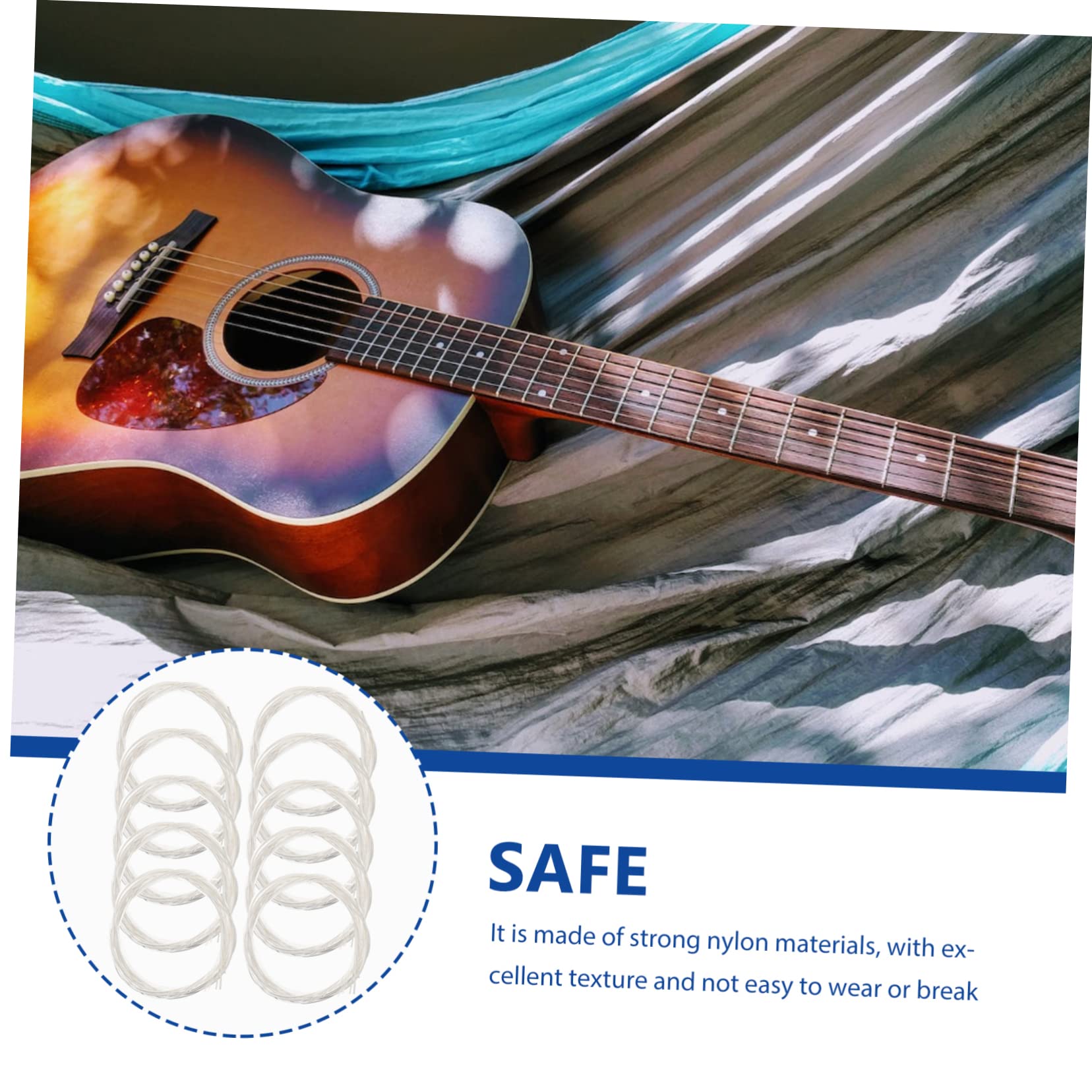 UPKOCH 10paquetes Cuerdas Guitarra Clásica Nylon Resistente Repuestos Guitarra