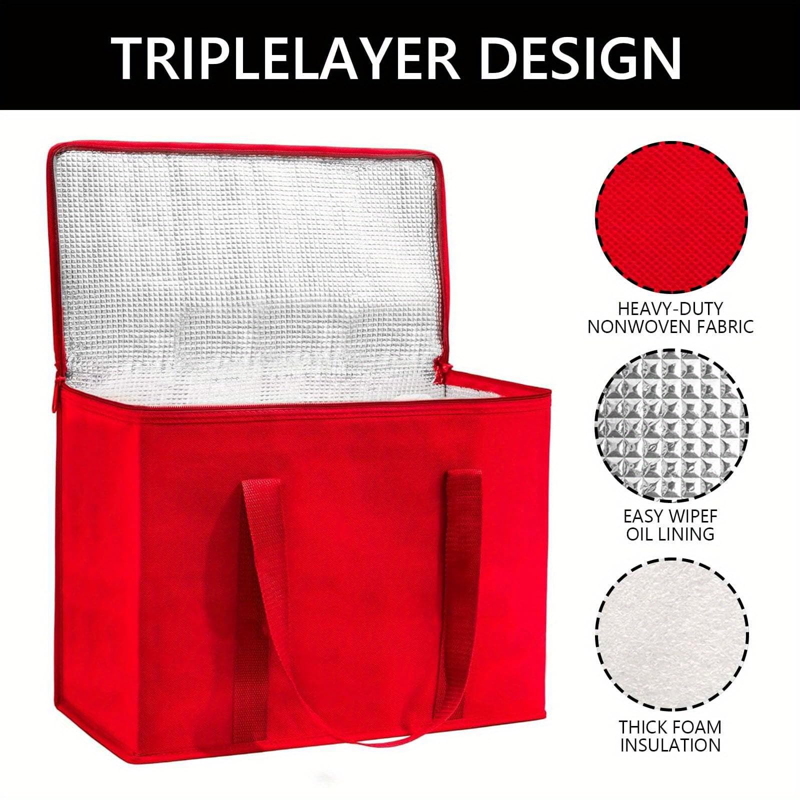 Foldable Cool Bag, 30 L Cool Box, Large Foldable Cooling Basket, Insulated Bag, for Office Work, Outdoor Travel - Image 4