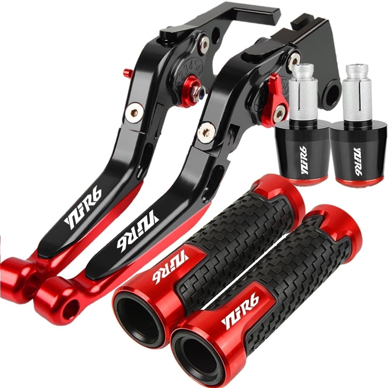 Motocykl Składany Wysuwany Dźwignia Hamulca Sprzęgła Uchwyty Kierownicy Kończy Się Dla YAMAHA YZFR6 YZF R6 2005 2006 2007 2008 2015 (Color : 4)
