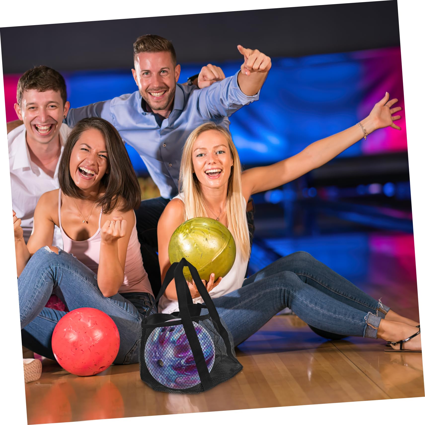 Hemobllo Bowling Portatile Oxford Multi per Palle Bowling con Manici Rinforzati per Sport e Spazio per Attrezzature