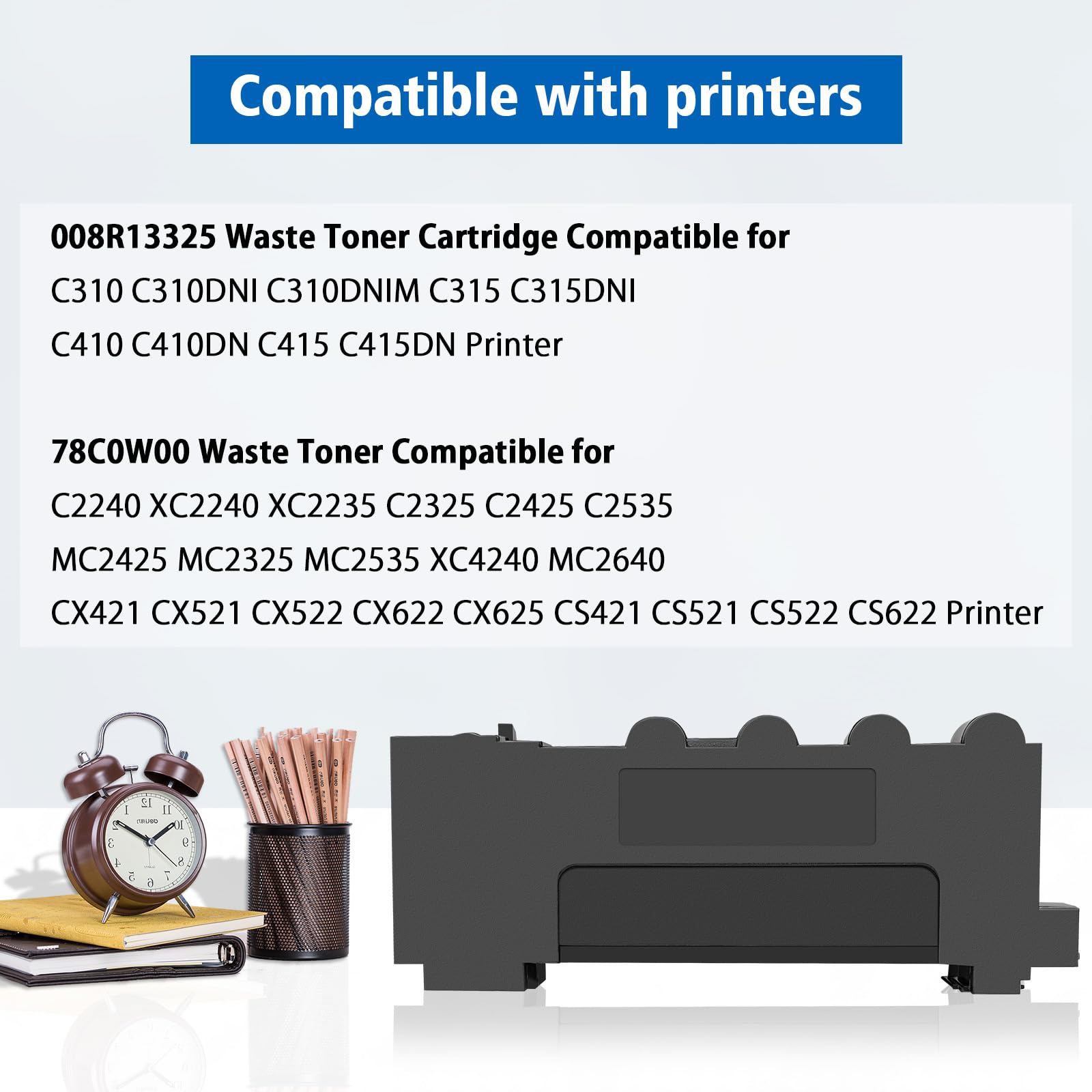 008R13325 78C0W00 Resttonerkartusche Kompatible für Xerox C310 C315 C410 C415 Lexmark C2240 XC2240 XC2235 C2325 C2425 C2535 MC2425 MC2325 MC2535 XC4240 MC2640 CX421 Drucker Abfallkartusche