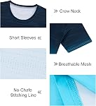Men's Athletic T-Shirts Breathable Quick Dry Crewneck Short Sleeve T-Shirt Gym Workout Tees Activewear Homme M-2XL