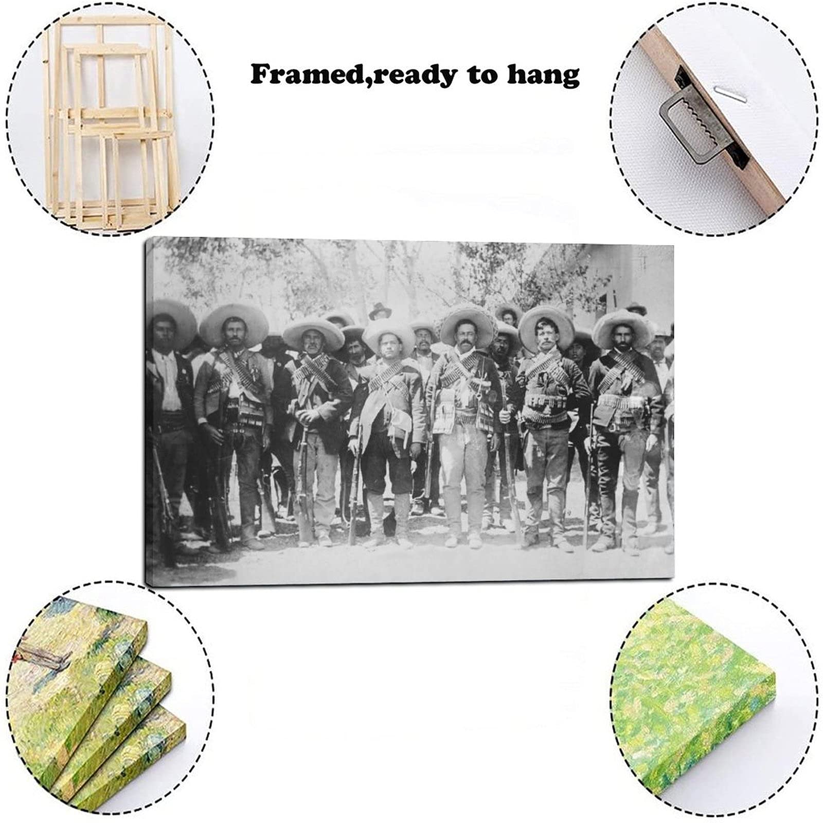 Amazon.com: Pancho Villa And His Military Wearing Bandoliers 1878  display picture 1