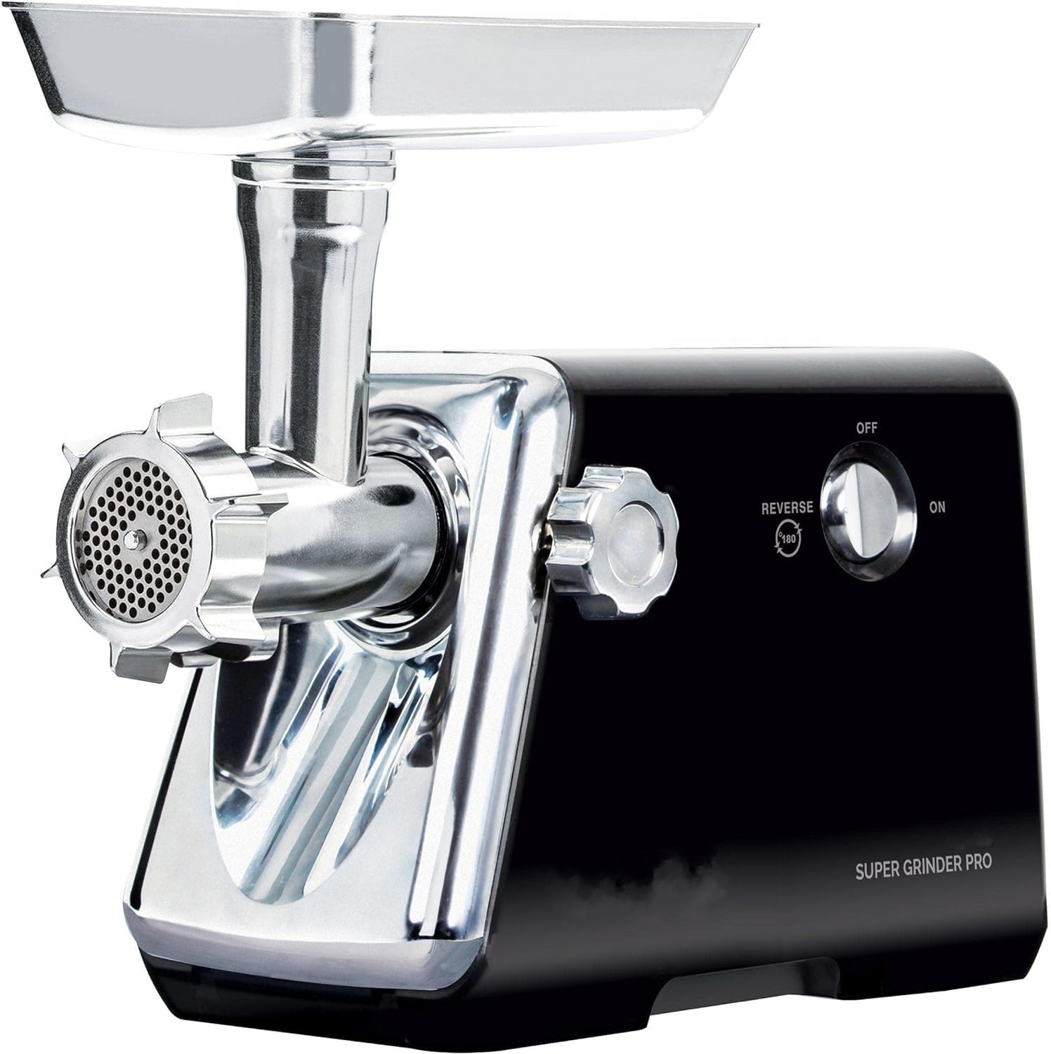 ROYALTY LINE Robot Hachoir à Viande Électrique RLMG5-BLK Lames Inox 3 Grilles Noir