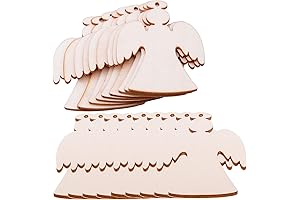 Pack of 50 Christmas Wooden Angel Cutouts for Painting