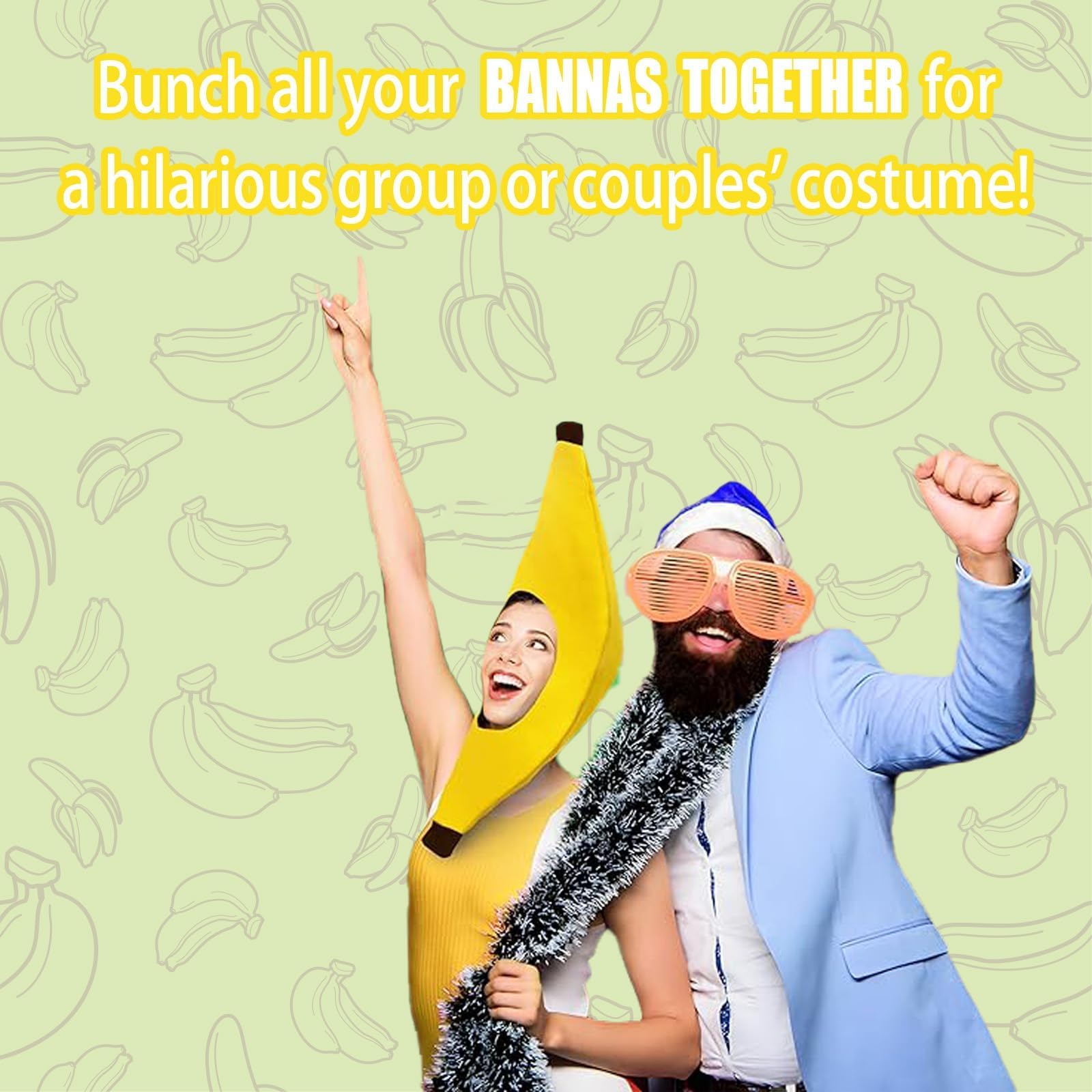 XLTXWD Banana Hat, Kids Banana Costume, Banana Costume Great for Stag Nights Pub Crawls Yellow Hat Accessory (Headgear + necklace) - Image 4
