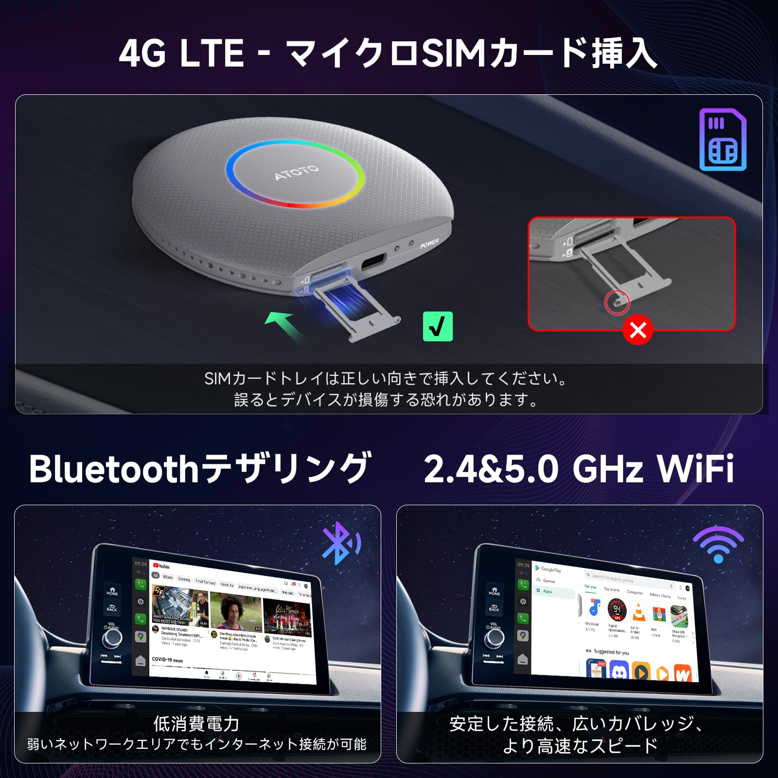 Amazon.co.jp: 8G+128G, CB6 CarPlay Wireless 2025 Upgrade Version
