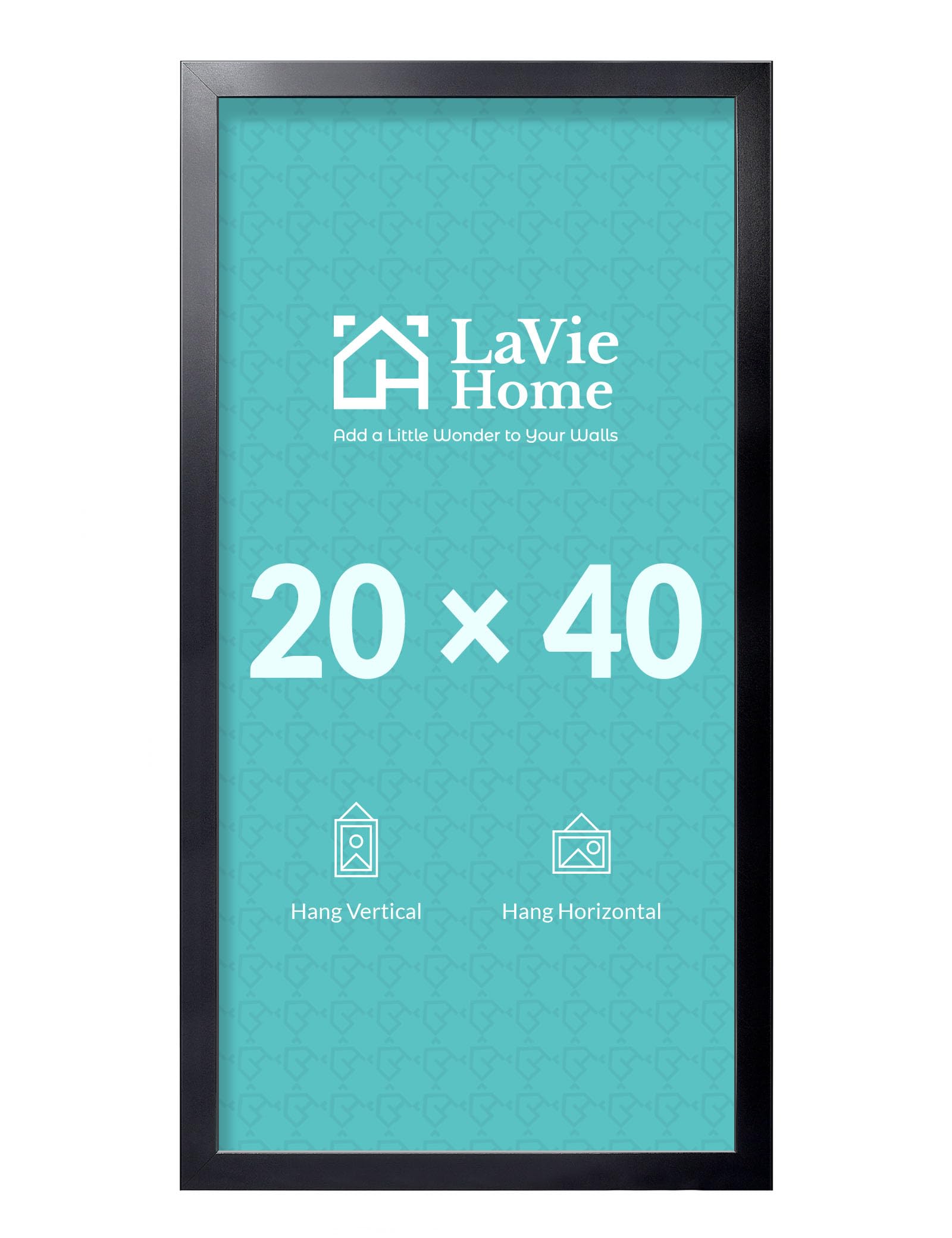大型サイズ　フレーム付き　MARC TRAUTMANN 写真　 モノクロ Amazon.com - LaVie Home 20x40 Poster Frame Black, Display Pictures