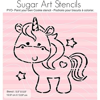 Amazon Com Unicorn Pyo Cookie Stencil Paint Your Own Nb900381