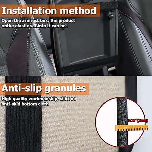 Miniatura 4 de Car Center Console Cushion Pad, Universal Leather Waterproof Armrest Seat Box Cover Protector,Comfortable Car Decor Accessories Fit for Most Cars,