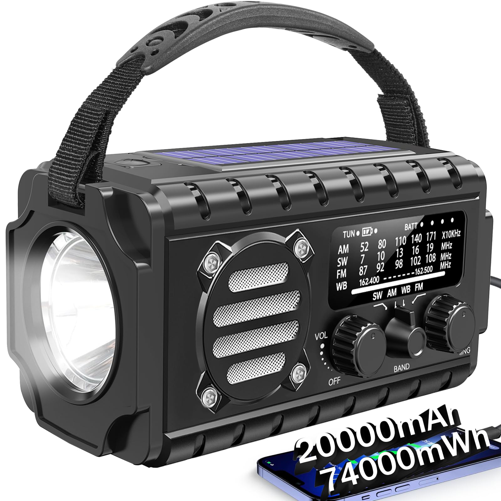 ポータブルプレーヤー E-READY Emergency Compact Crank Radio Midland ER210 E+READY Compact Emergency Crank Radio – MIDLAND
