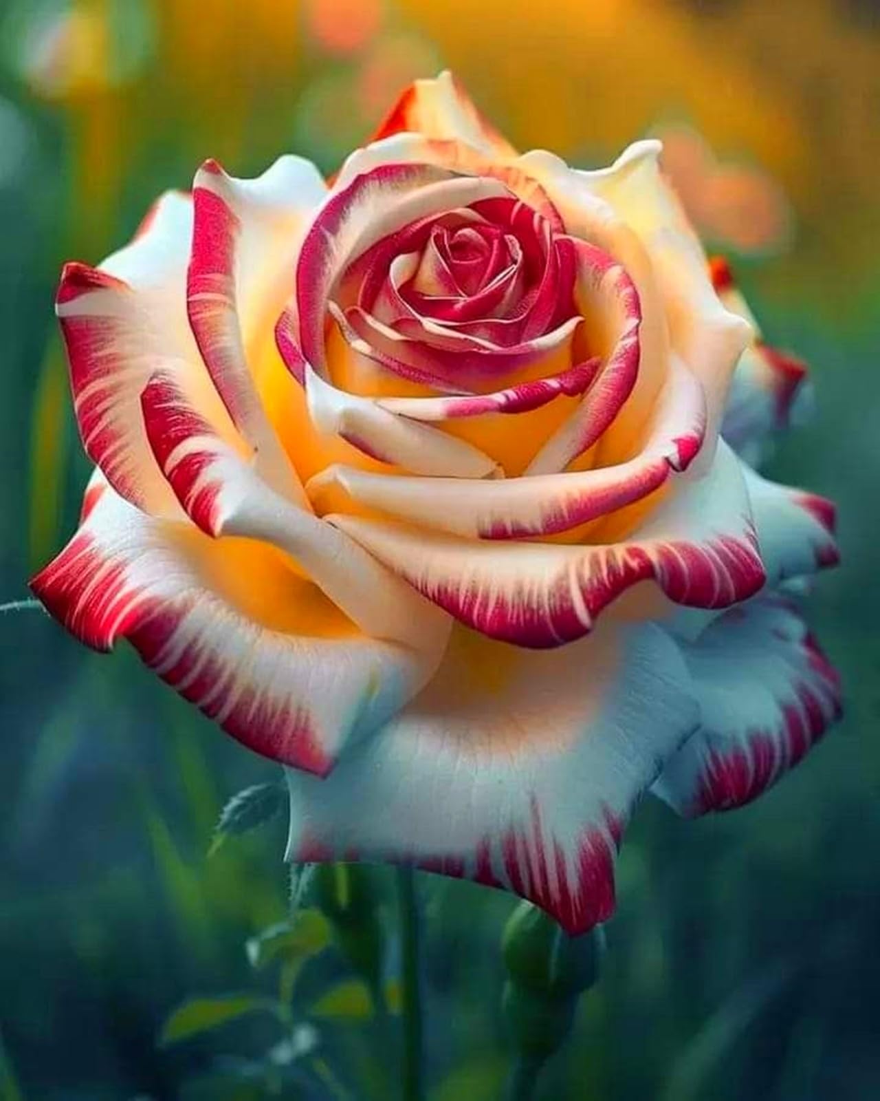 Bulbi di Rosa - Perenne, Colori vivaci, Bassa Manutenzione, Decorazione d'Interni-5 Bulbi-G