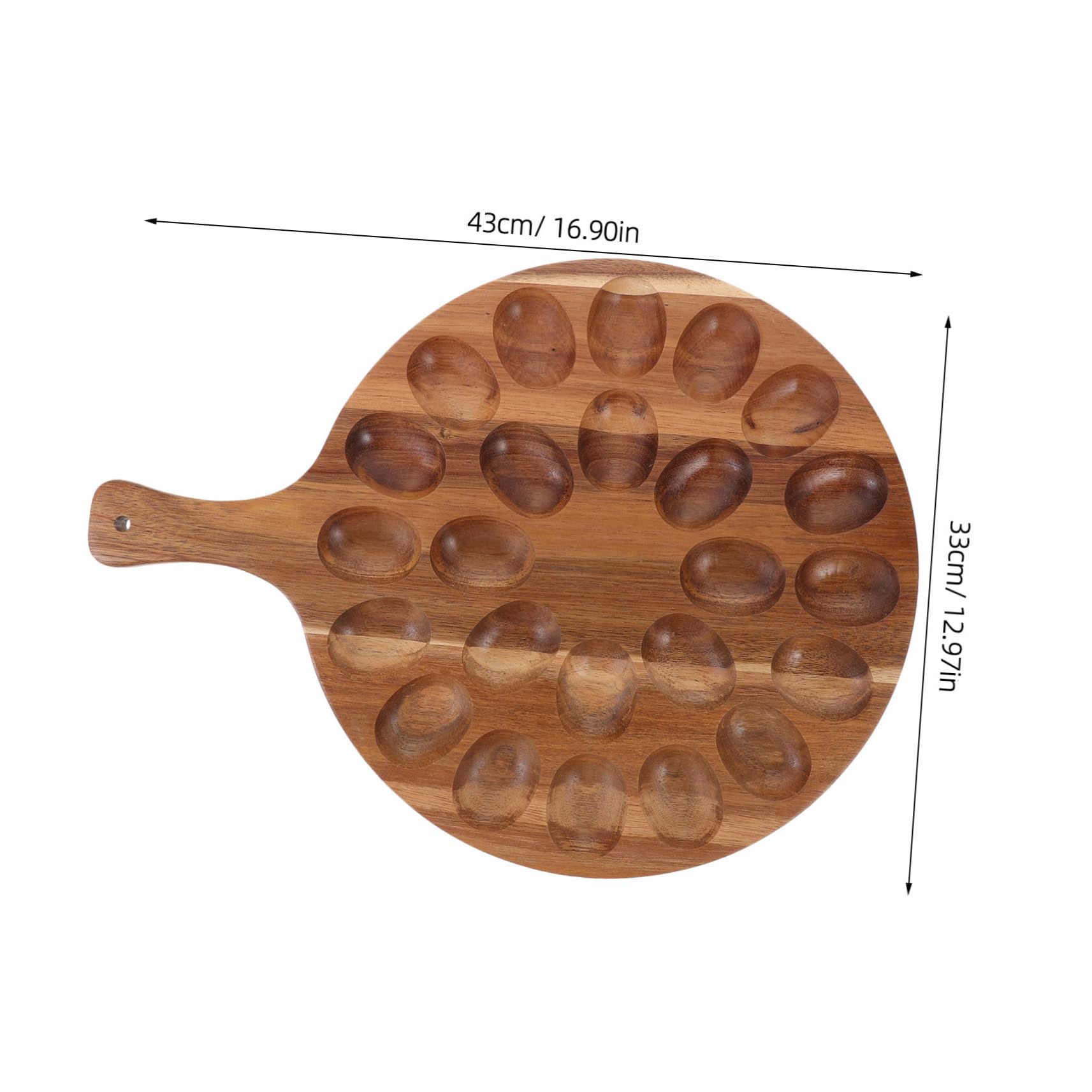 Kichvoe Wooden Deviled Egg Tray Multi Purpose Chicken Egg Holder for Home Kitchen for Easter Parties Creative Design Safe and Easy to Clean