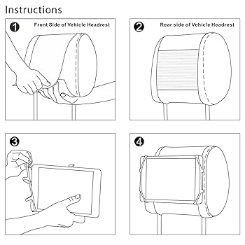 Amazon | TFY 車用ヘッドレストゲーム機ホルダー シリカゲル
