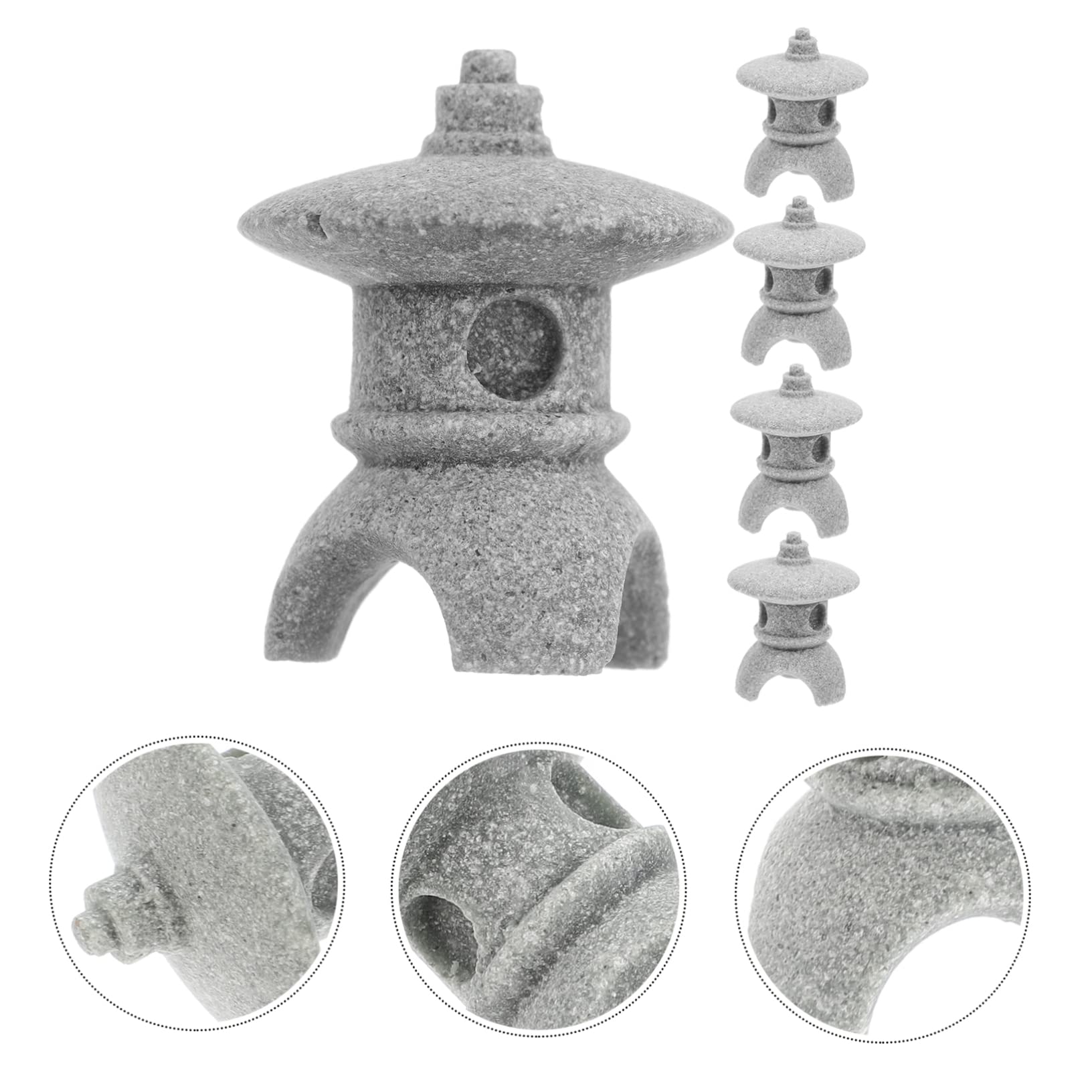 ABOOFAN 25pezzi Miniature Pavilion Decorations for Gardening And Bonsai Realistic Simulation Landscape Decor for Fish Tanks And Landscapes