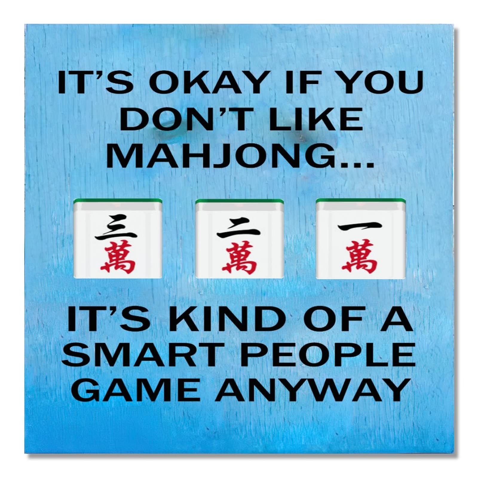 Panneau bois Mahjong pour habiller un mur vide avec humour