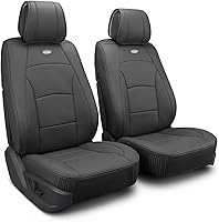 Vista 1 de FH Group Juego de fundas para asientos delanteros de piel sintética - Fundas para asientos de automóvil para asiento con respaldo bajo, ajuste