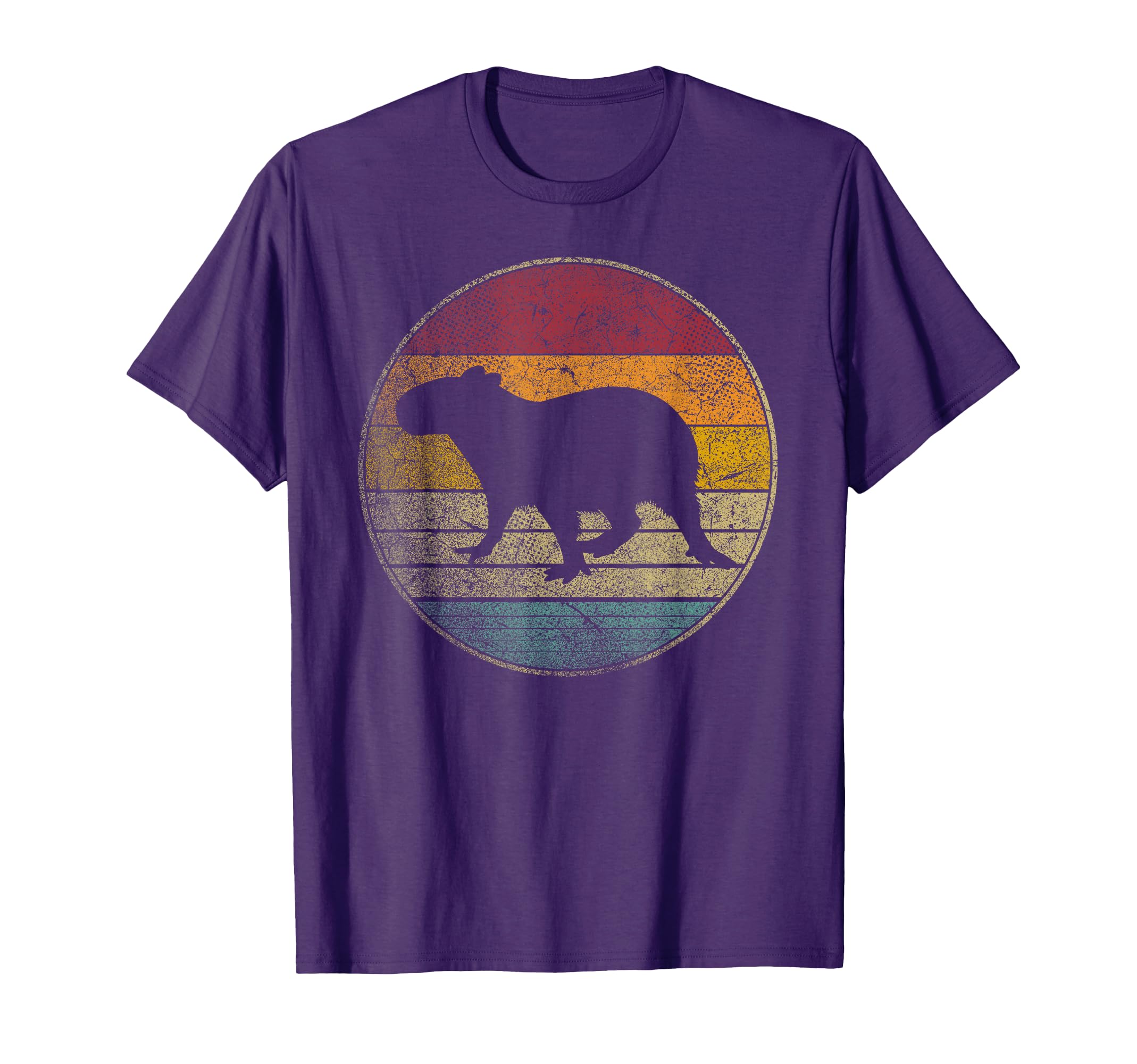 Capybara Vintage Distressed Retro Style Silhouette 70s Gift T-Shirt