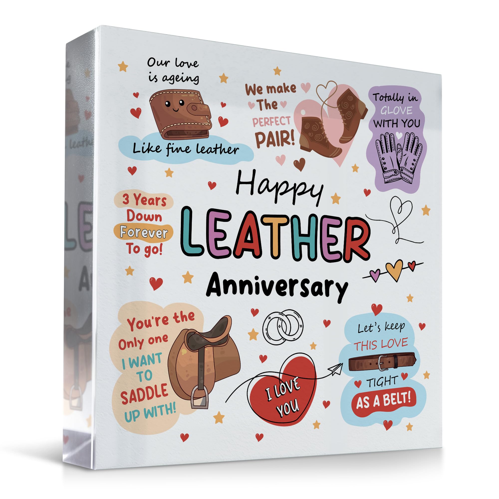 Red Ocean Gifts For Husband Wife Couple For 3rd Anniversary Leather Anniversary Romantic Present For Him Her Couple Gifts For 3rd Anniversary Keepsake