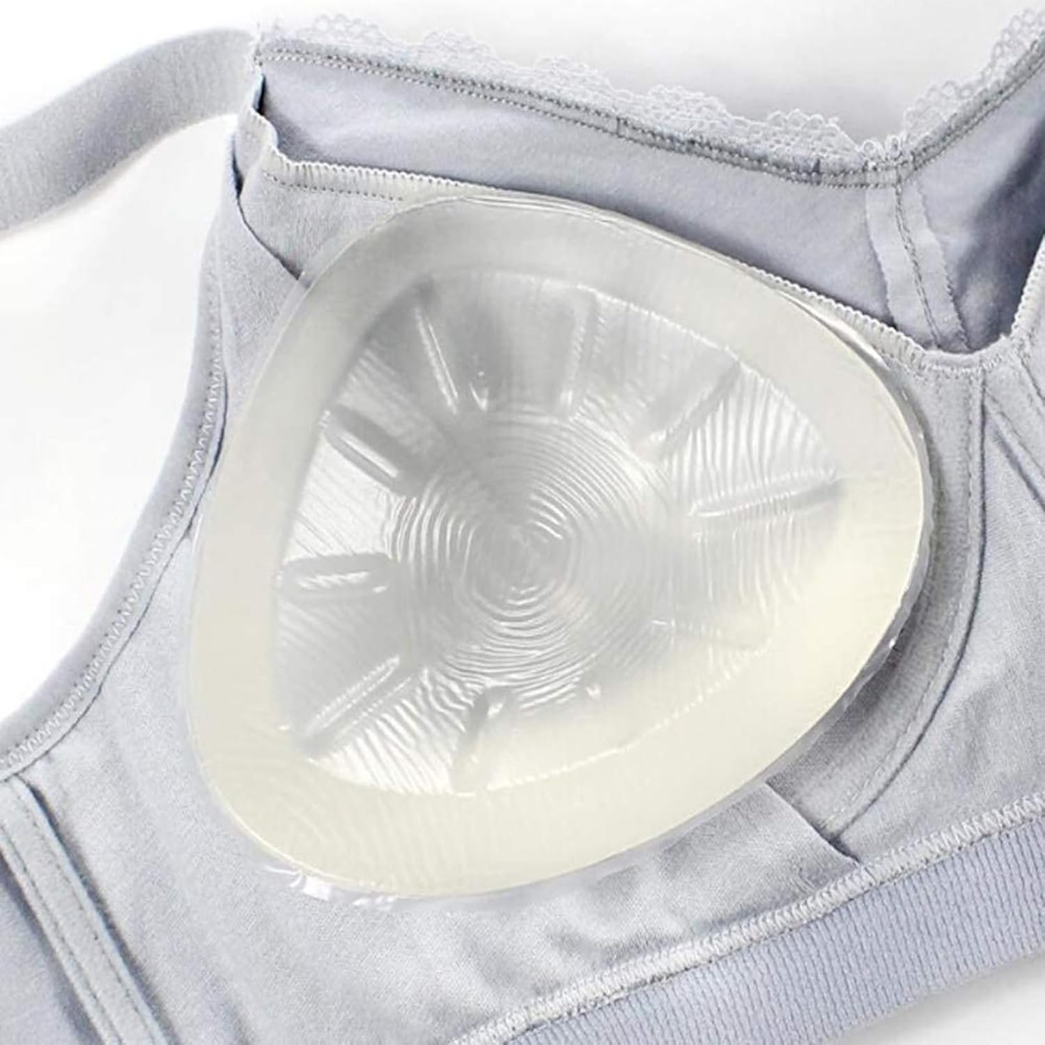 Triangle Self-Adhesive Silicone Breast Pads Transparent Concave Realistic Soft Bra Enhancer For Mastectomy Transgender