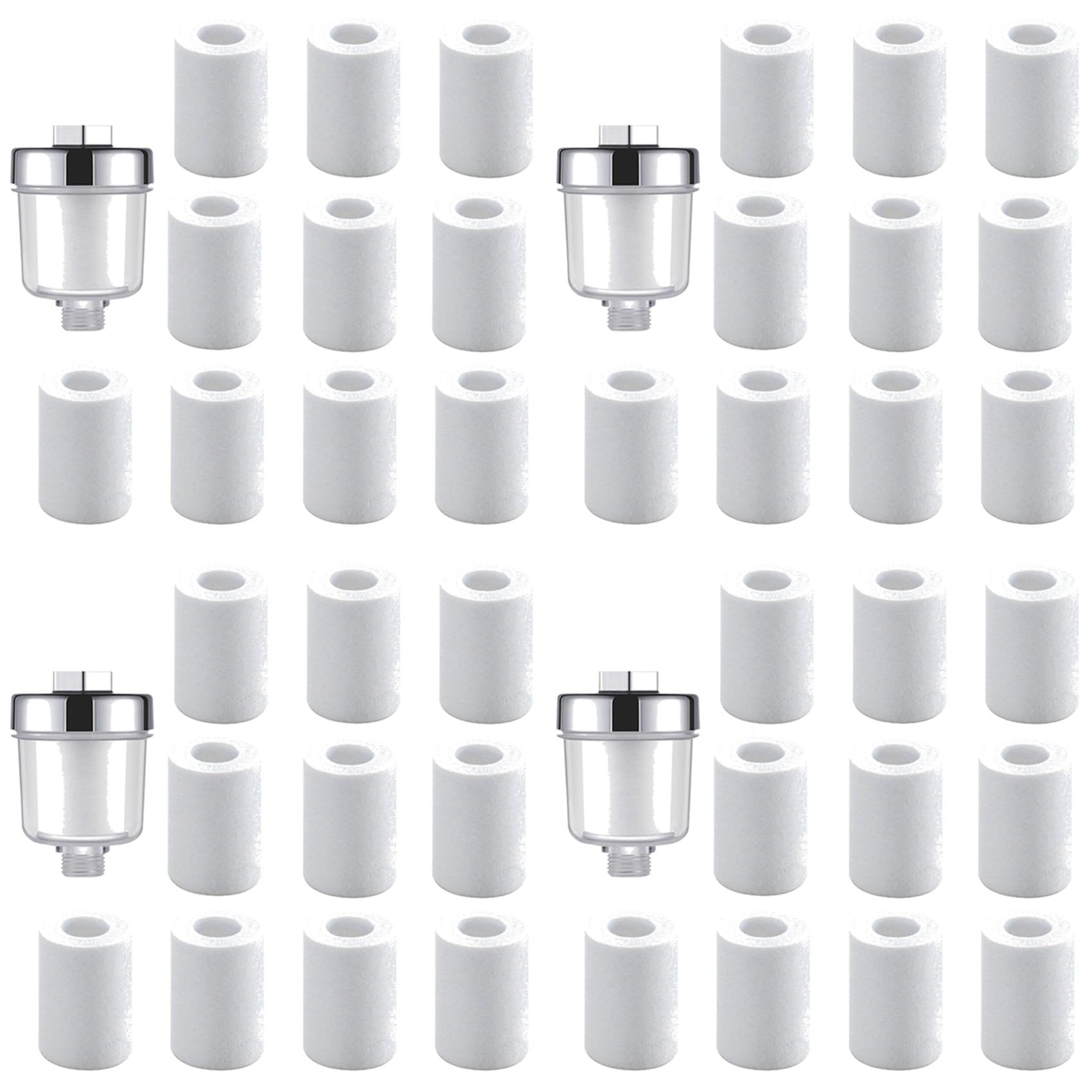 Aundhegrtt 4X Water Outlet Purifier Kits Universal Faucet Filter Kitchen Bathroom Shower Household Filter PP Cotton