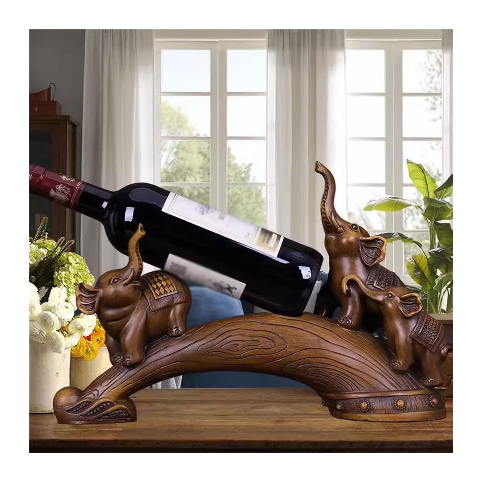 Uchwyt na wino Ozdoby na stojaki wino Szafka Stojak szafkę TV Kuchnia(Brown)