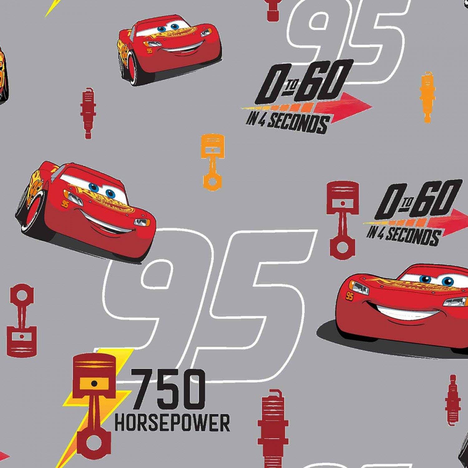 Lightning McQueen Cars 3 Premium Quality 100% Cotton Sold by The Yard.