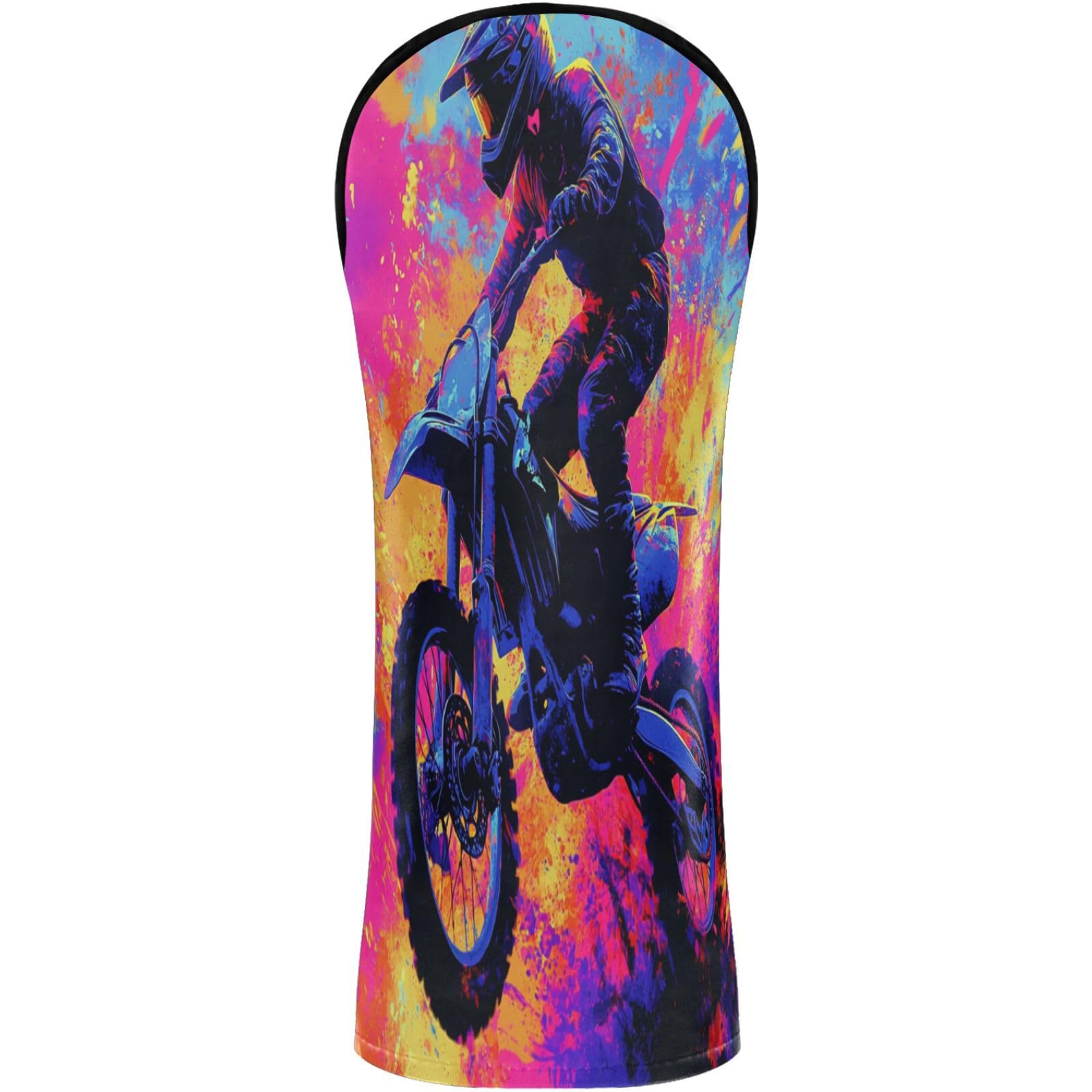 Golf Club Head Cover Headcover with Interchangeable No. Tags for Woods and Driver Fairway Hybrid Motocross Bike and Lightning4