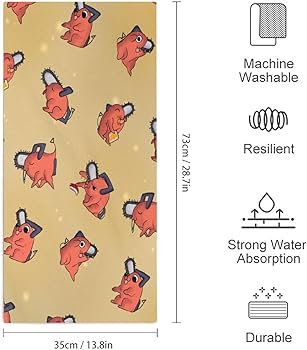 Amazon｜チェンソーマン デンジ ポチタ フェイスタオル スポーツタオル