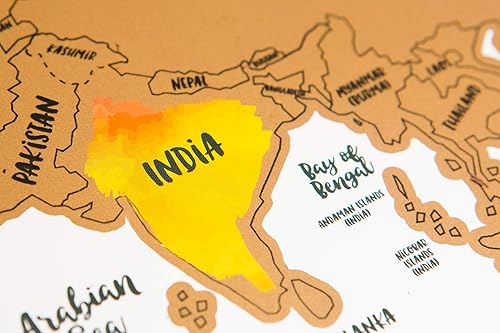 Miniatura 2 de JetsetterMaps Its a Beautiful World Scratch Your Travels mapamundi para raspar- 30 x 20 pulgadas