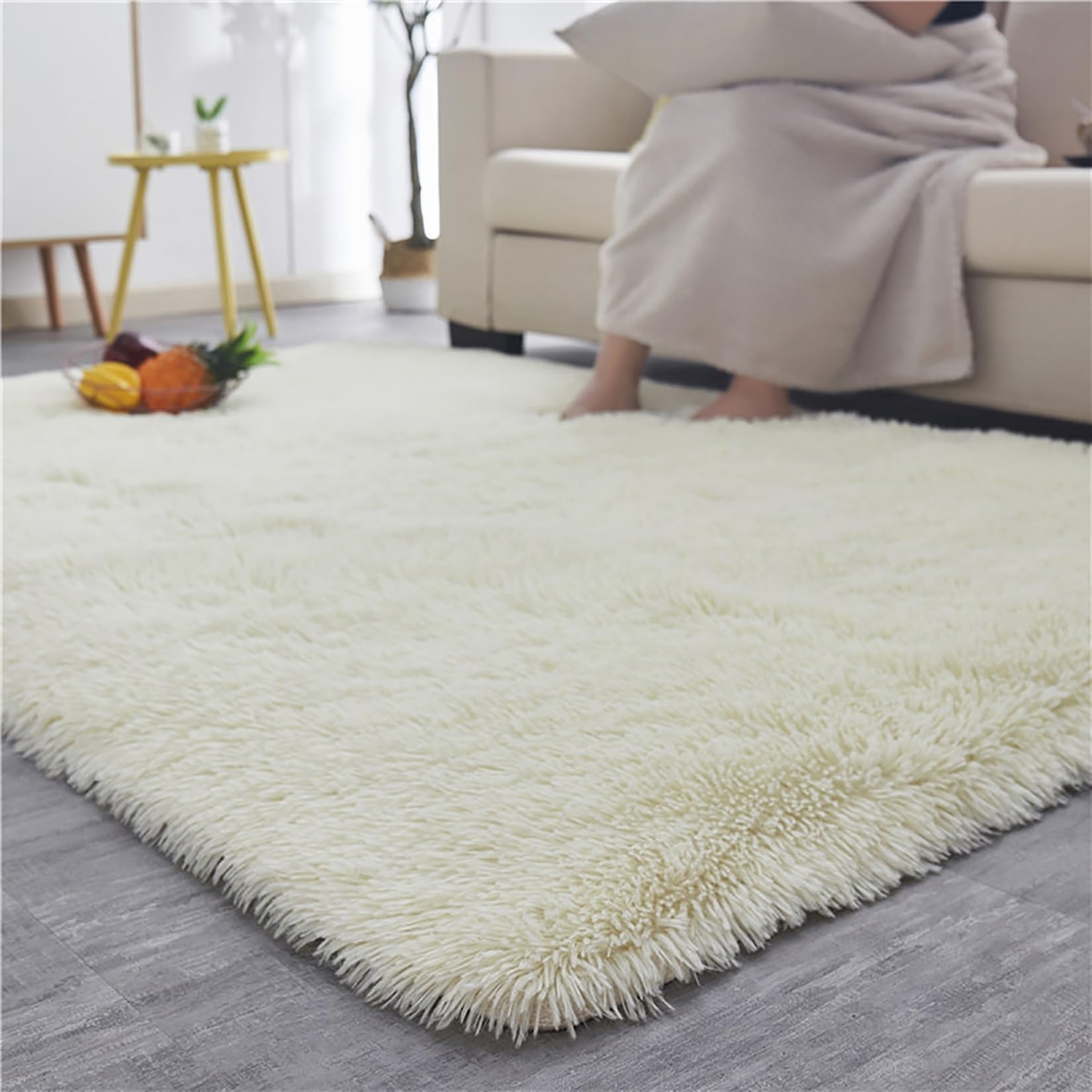Hoogpolig Tapijt 40 x 170 cm Antislip Onderkant Wasbaar Ruig Tapijt