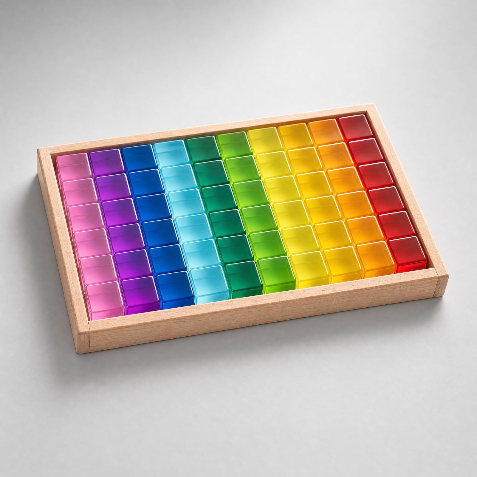 60 Pezzi Blocchi in Resina Creativo Traslucidi da Costruzione Impilabile Giocattolo Educativo per Prescolari, Gioco sul Tavolo