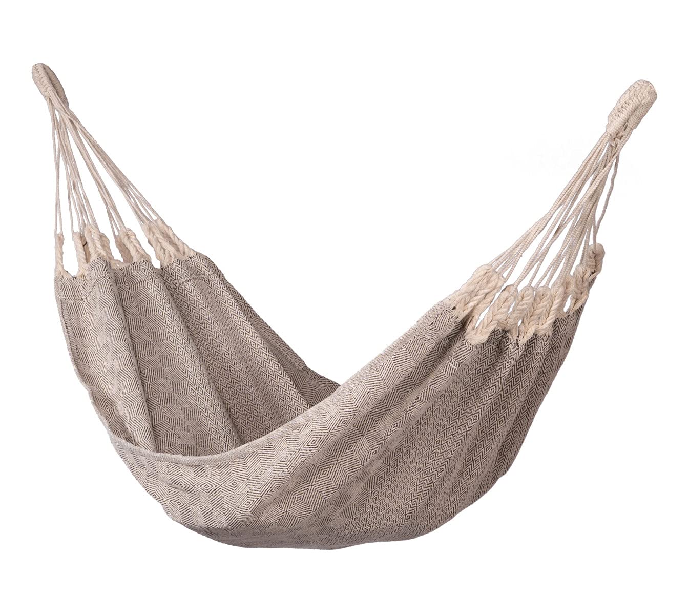 Tropilex Hamac Classique de Jardin Hamac Suspendu Bébé Toile en Coton Marron Naturel Capacité 30 kg