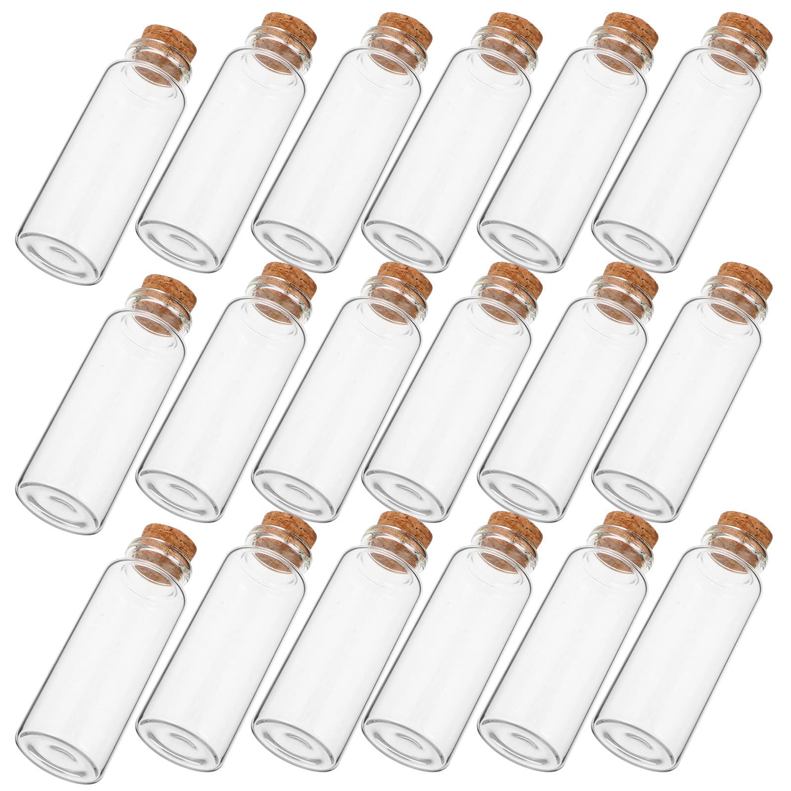 Operitacx Bottiglie di Vetro Design Collo 30mm 50 Pezzi con Tappo in Sughero da 40ml per Bomboniere Matrimonio e Decorazioni per Soggiorno o Camera da Letto