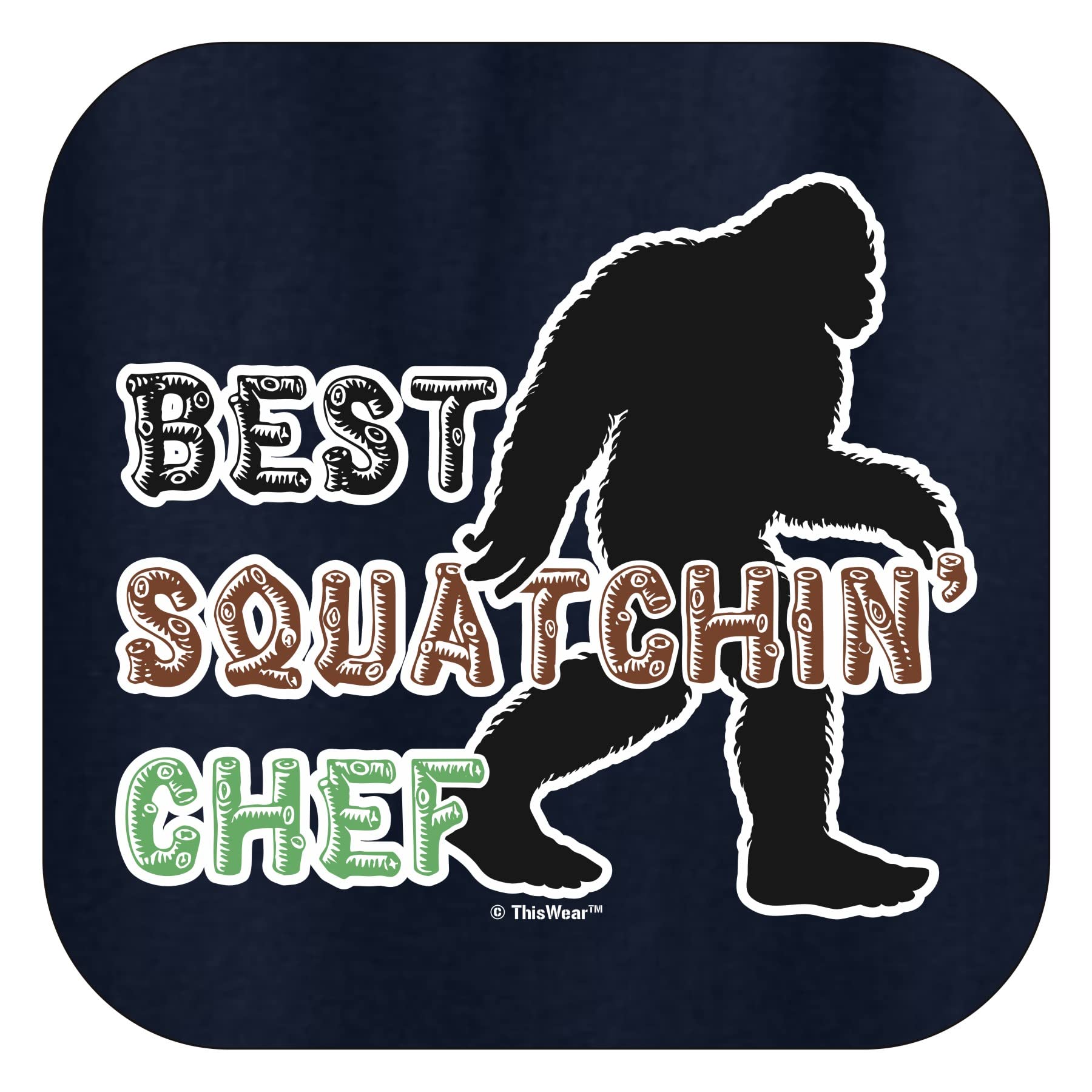 Chef Gifts for Women Best Squatchin Chef Ladies Short Sleeve T-Shirt Small Navy